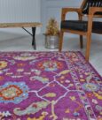 BOLD PURPLE WOOL-BAMBOO RUG - PURPLE