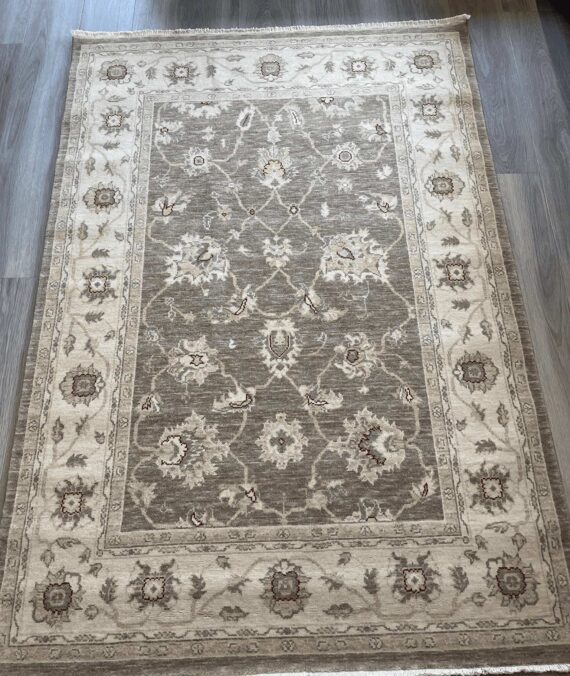 OUSHAK FLAME WOOL RUG – VISONE BEIGE