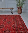 TRIBAL BAMBOO RUG - RED