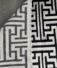 MAZE BAMBOO RUG - BLACK