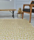 MAZE BAMBOO RUG - GOLD