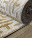 MAZE BAMBOO RUG - GOLD